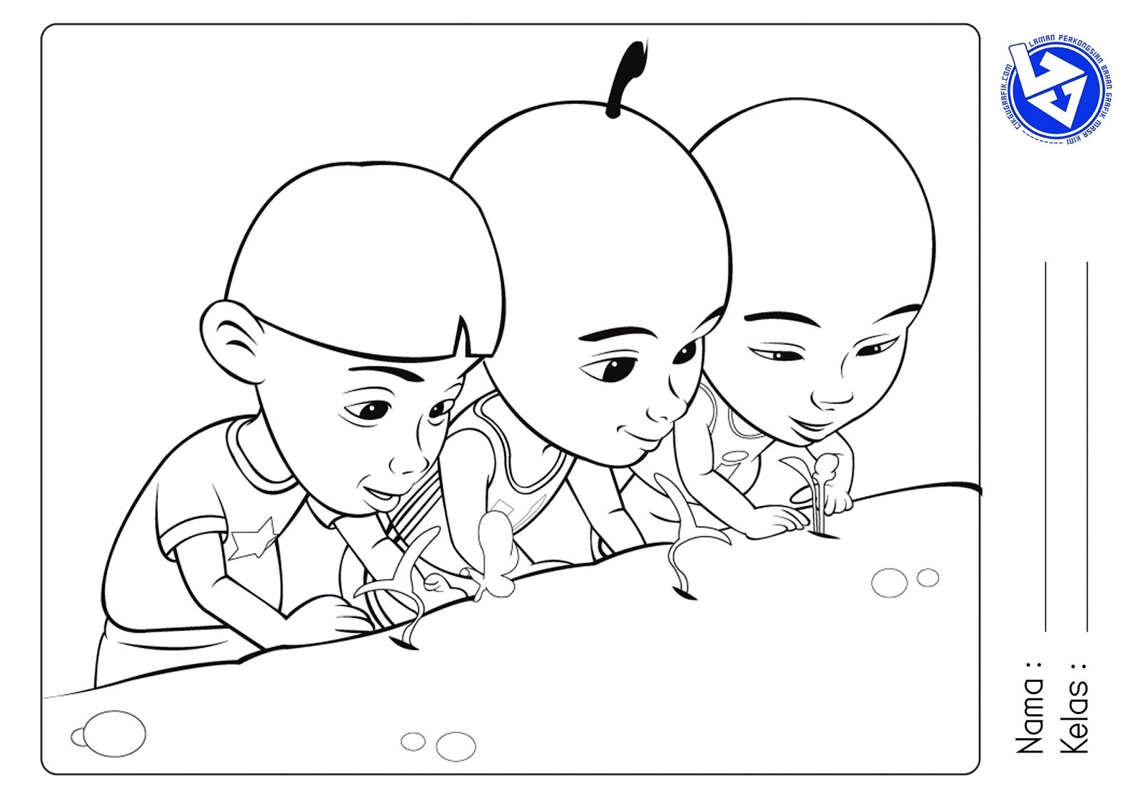 Mewarna Upin dan Ipin  KOLEKSI GRAFIK UNTUK GURU