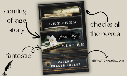 graphical representation of review for southern fiction novel Letters from My Sister by Valerie Fraser Luesse