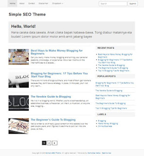 Template Blog SEO Friendly, Simple, Ringan, Trendy untuk Blog Pribadi