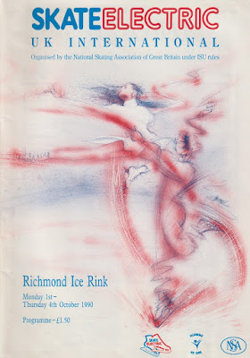 Programme from the 1990 Skate Electric UK International figure skating competition at Richmond Ice Rink