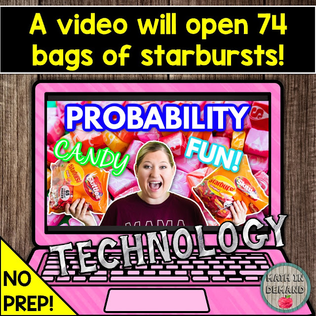 Probability with Starbursts Activity in Google Slides Distance Learning