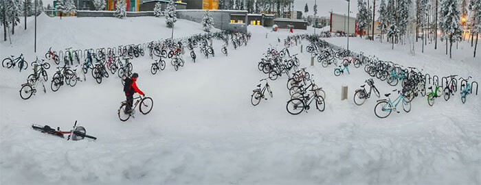 Students In Finland Are Still Riding Their Bicycles To School In -17°C (1.4°F) Weather