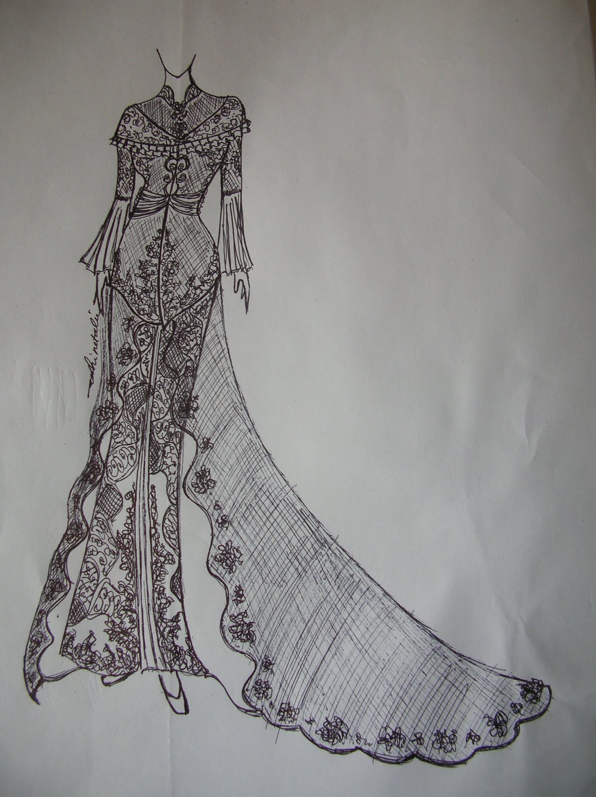 Gambar Desain Baju Long Dress - Koleksi Gambar HD