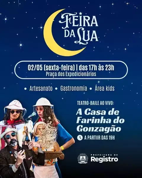 Feira da Lua em Registro-SP neste 02-05
