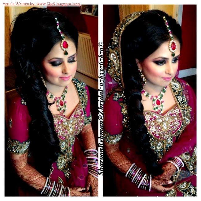 Pakistani Bridal Hairstyles 2014-2015 for Walima Party and 