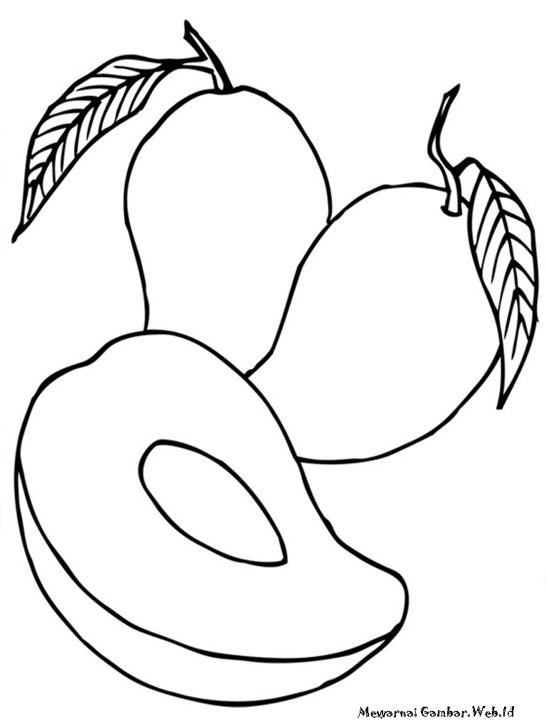 Free coloring pages of gambar buah 