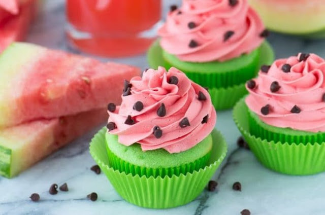 Watermelon Cupcakes #dessert #summer