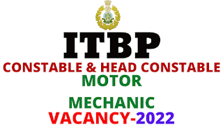 ITBP Recruitment 2022 – 186 Constable (Motor Mechanic) Vacancy