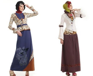 Model Gamis Batik Kombinasi Blazer remaja