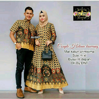 Model Baju Gamis Batik Couple
