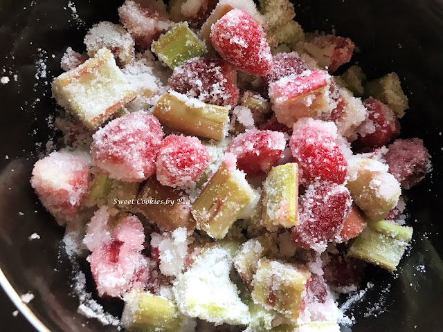 Mermelada de ruibarbo y fresas en olla lenta