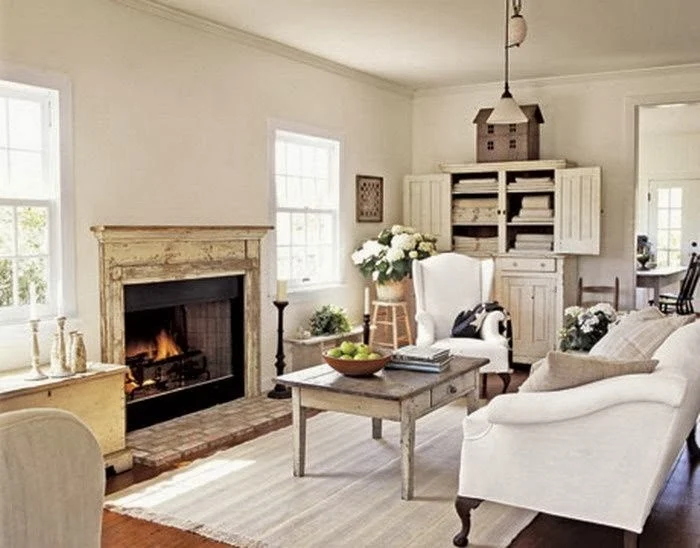 traditional cream living area