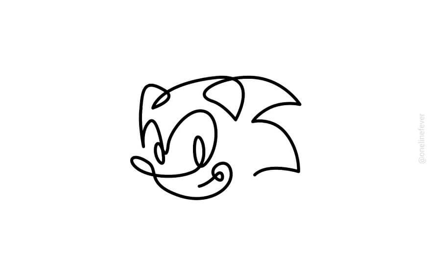 14-Sonic-the-hedgehog-One-Line-Art-Loooop-www-designstack-co
