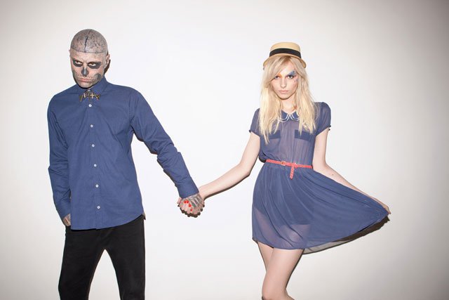 Andrej Pejic & rick genest — Auslander campaign-preview