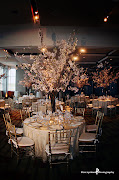 It will look something like this (We will have the silver ballroom chairs .