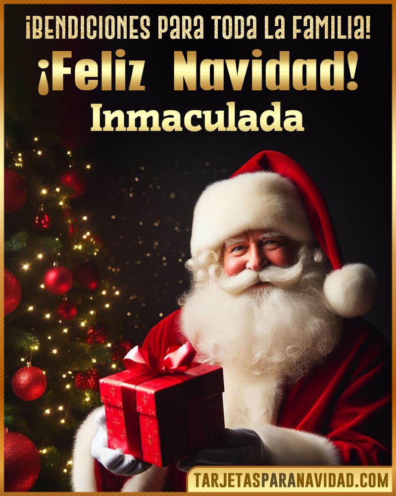 Tarjetas de Papá Noel para Inmaculada