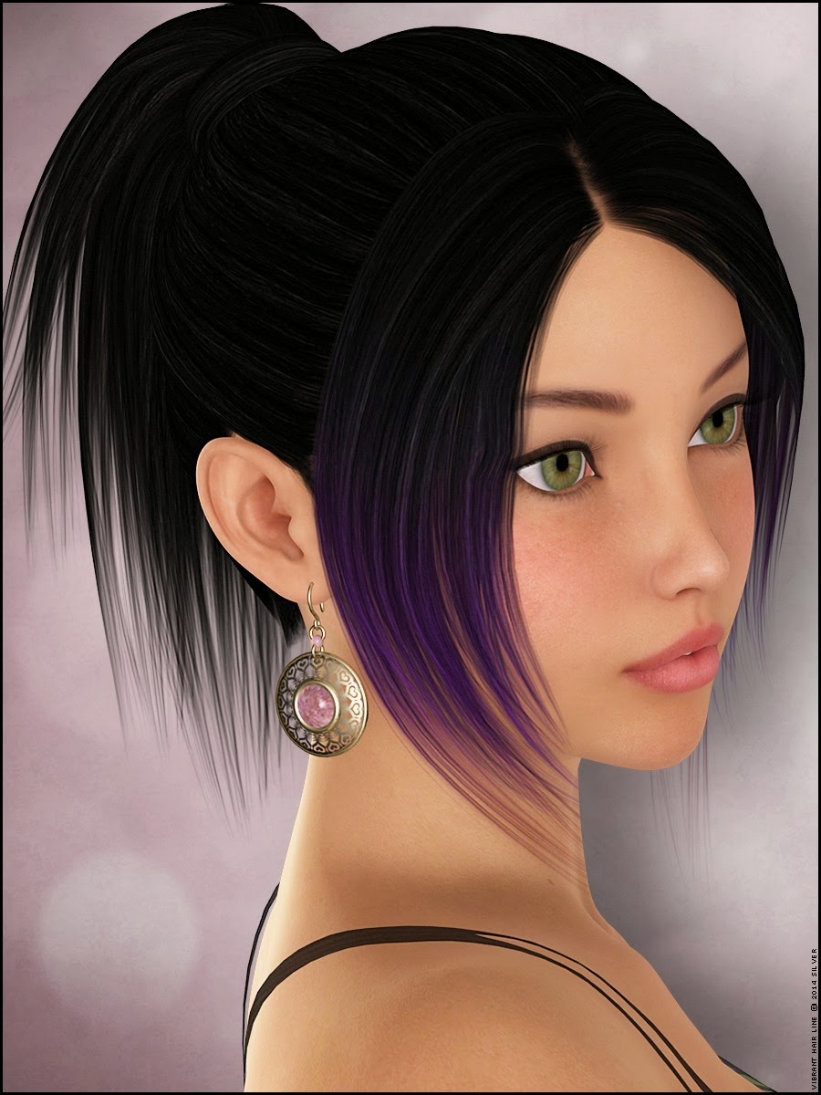 DAZ 3D - Vibrant courte queue de cheval Couleurs DAZ 3D - FWSA Xiao Mei