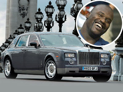 celebrity cars Shaquille O'Neal Rolls Royce Phantom
