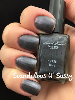 Sweet Heart Polish She's Stark Raving Matte with glossy topcoat