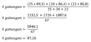 contoh soal rata rata gabungan