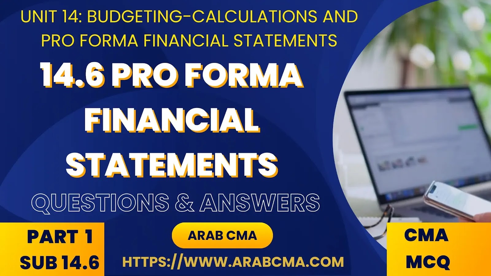CMA PART 1 MCQ , subunit 14.6 Pro Forma Financial Statements