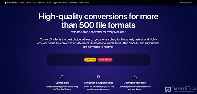 ConvertOnMac : un outil pour convertir vos fichiers dans plus de 500 formats différents (Mac et autres OS)