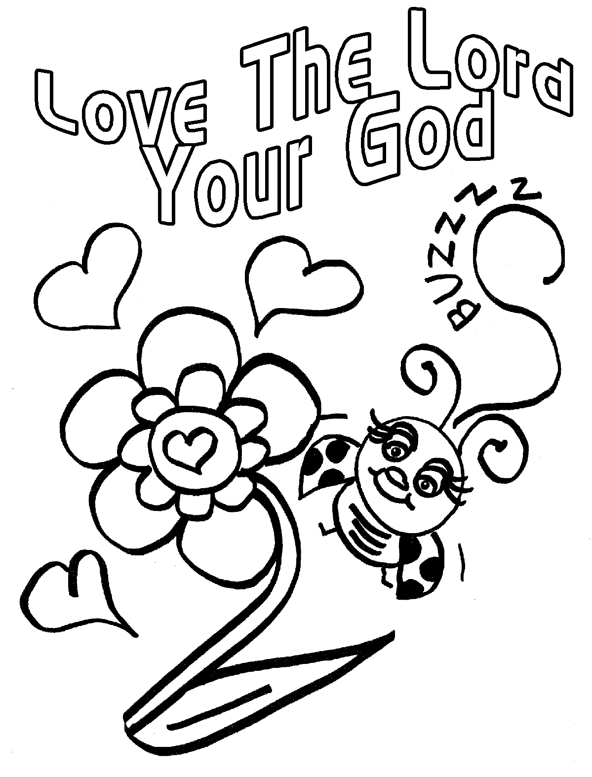 Love Bug For Jesus Coloring Pages