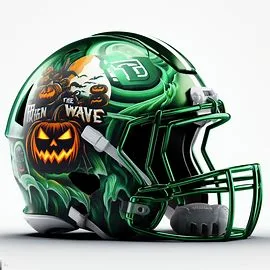Tulane Green Wave Halloween Concept Helmets