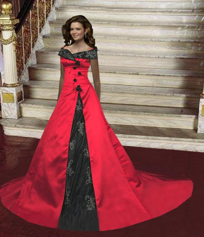 Black and Red Wedding Dresses Design
