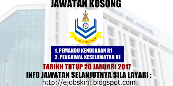 Jawatan Kosong Terkini di Yayasan Selangor - 20 Januari 2017