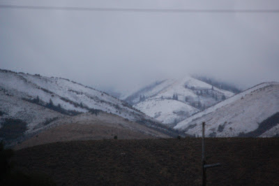 Snow in September from the window of my apartment in Pocatello