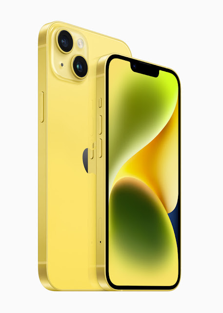 iPhone 14 series comes in a yellow colour