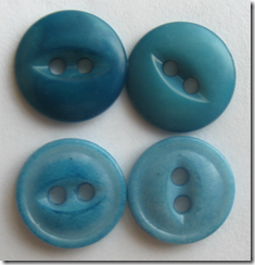 food dye colored buttons