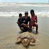 SÃO FRANCISCO- Tartaruga viva aparece na praia do Sossego e atraí banhistas 