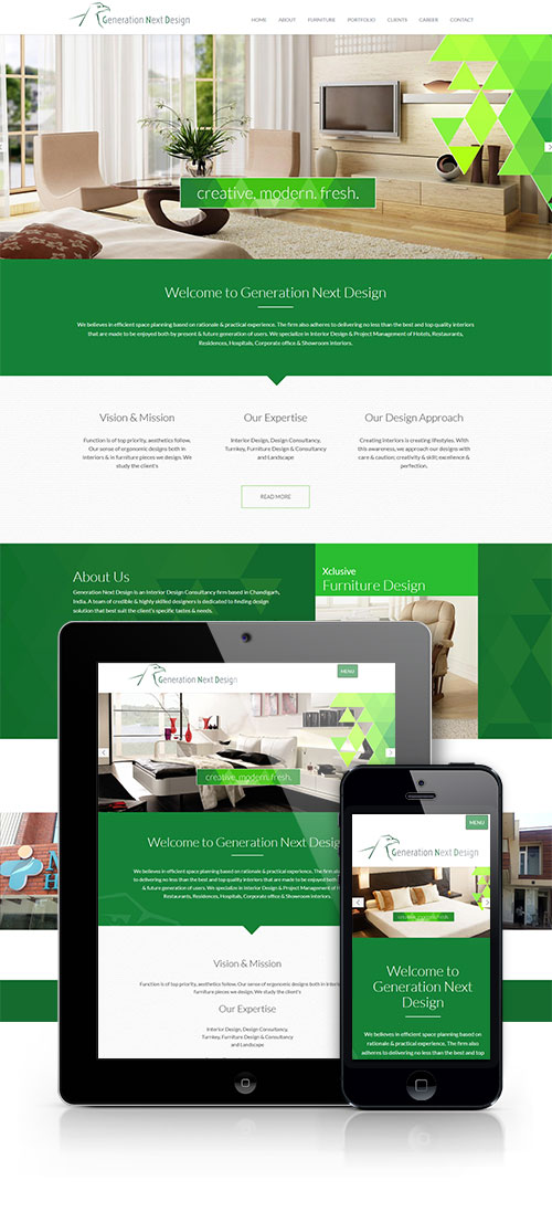 Interior website design