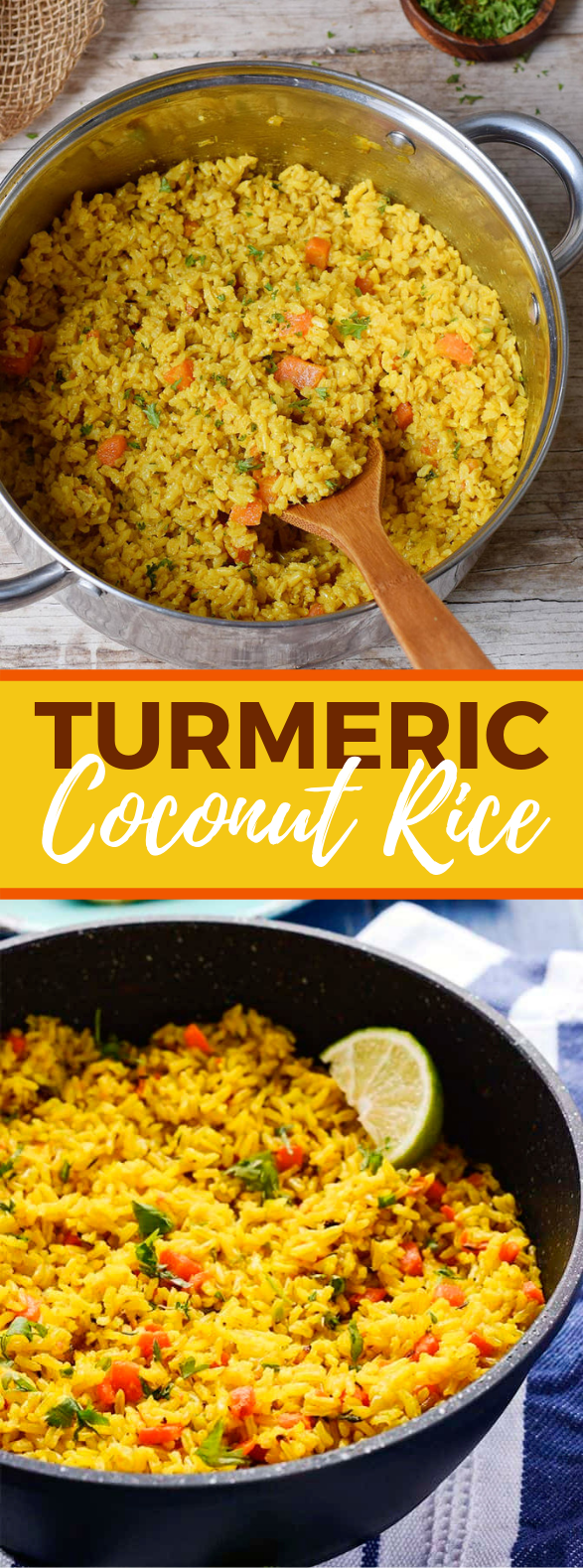 Turmeric Coconut Rice #vegan #vegetables