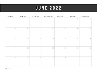 Free Printable Calendar June 2022