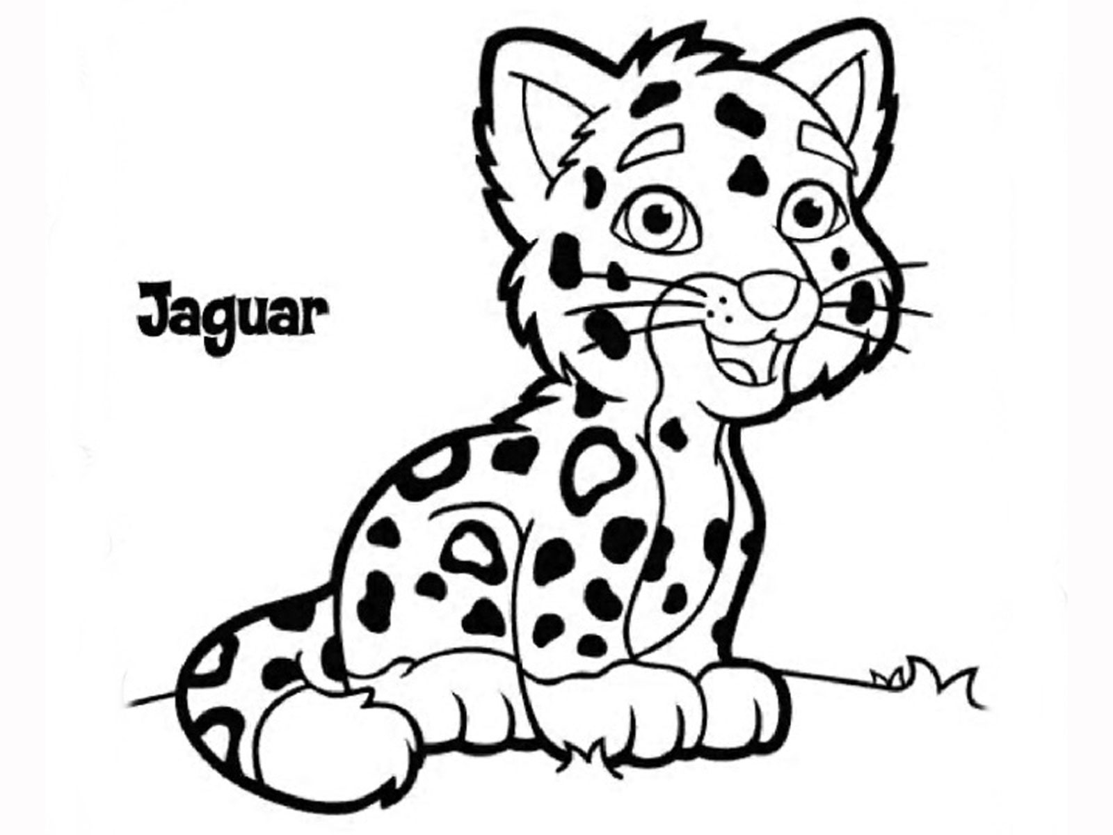 Jaguar cartoon Jaguar coloring pages