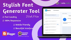 Stylish Font Generater Tool For Blogger 