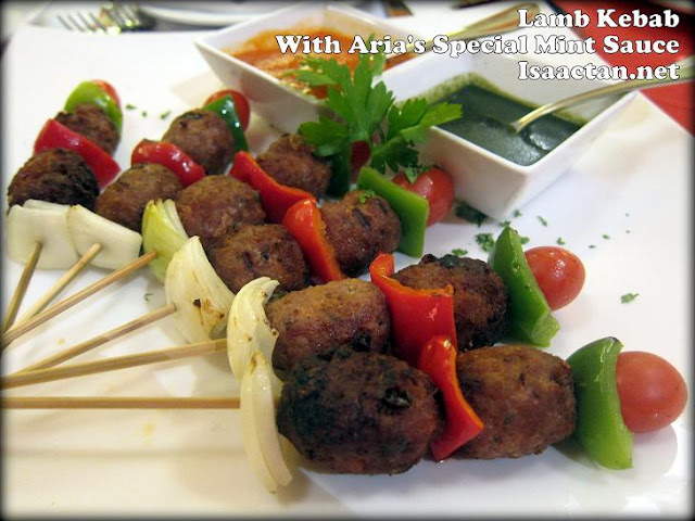 Lamb Kebab with Aria's Special Mint Sauce