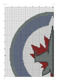 Winnipeg Jets logo cross stitch pattern - Tango Stitch