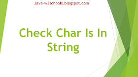 Check Char Is In String