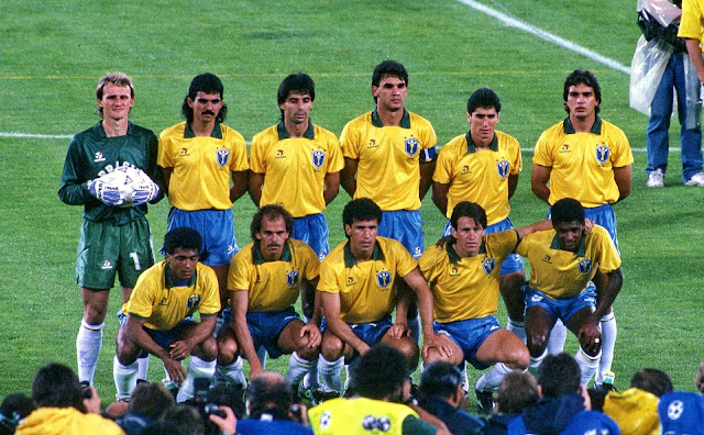 📸SELECCIÓN DE BRASIL 📆20 junio 1990 ⬆️Cláudio Taffarel, Ricardo Rocha, Mauro Galvão, Ricardo Gomes, Jorginho, Branco. ⬇️Romário, Alemão, Careca, Dunga y Valdo Filho. SELECCIÓN DE BRASIL 1 🆚 SELECCIÓN DE ESCOCIA 0 Miércoles 20/06/1990, 21:00 horas. XIV Copa Mundial de la FIFA Italia 1990, fase de grupos, Grupo C, jornada 3. Turín, Italia, Stadio delle Alpi: 62.502 espectadores. GOLES: ⚽1-0: 82’, Müller.