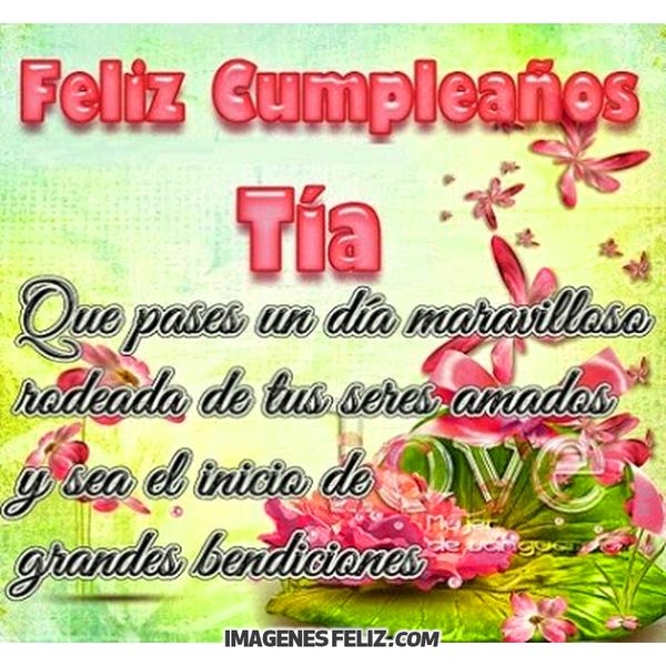 Feliz Cumpleaños Tia