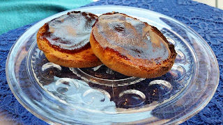 apple butter on English Muffin