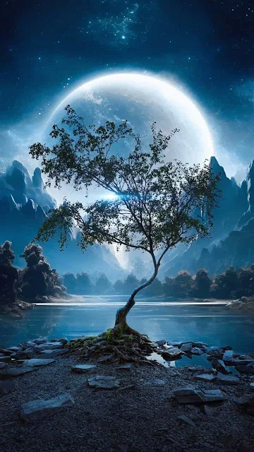 Tree Moon Landscape iPhone Wallpaper is free mobile wallpaper. First of all this fantastic wallpaper can be used for Apple iPhone and Samsung smartphone.