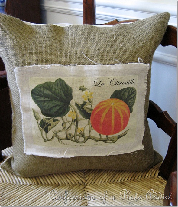 CONFESSIONS OF A PLATE ADDICT Vintage French Pumpkin Pillow Vintage French Pumpkin Pillow