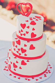 Tortas de bodas decoradas con corazones