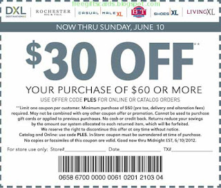 Free Printable Casual Male XL Coupons