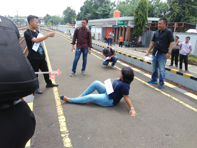 Reka Ulang Kecelakaan KA di Stasiun Lempuyangan